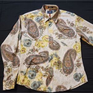 Floral button up men's XL